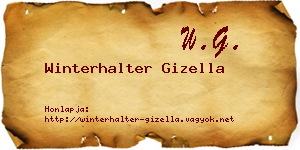 Winterhalter Gizella névjegykártya