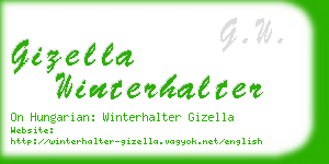 gizella winterhalter business card